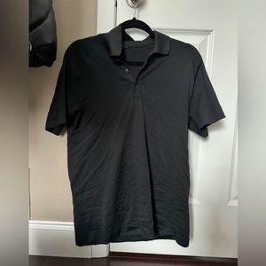 black lululemon golf polo